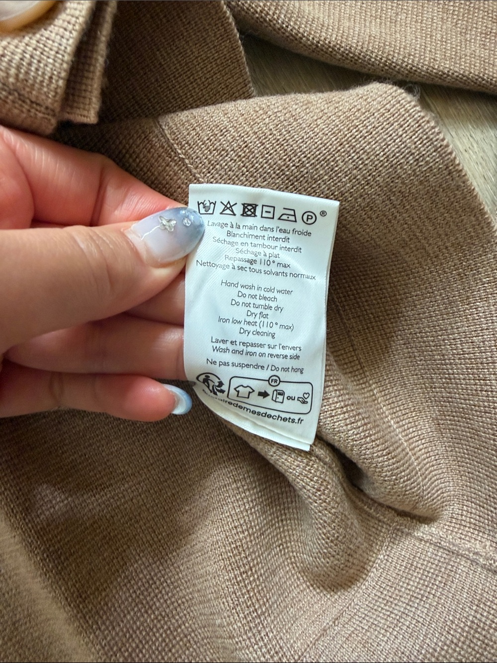 NWT betty cardigan mottled camel vanilla crochet size M sezane - Picture 5 of 14